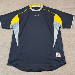 Joma Shirt Men Large Navy Blue Soccer Jersey Color Block‎ Number 18 Athletic